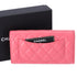 CHANEL Matelasse Long Flap Wallet Pink Lambskin